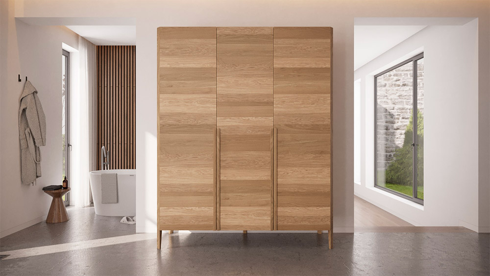 Шкаф RIVI Shape 3х дверный (левый) (цвет - дуб натуральный) 176х60х220